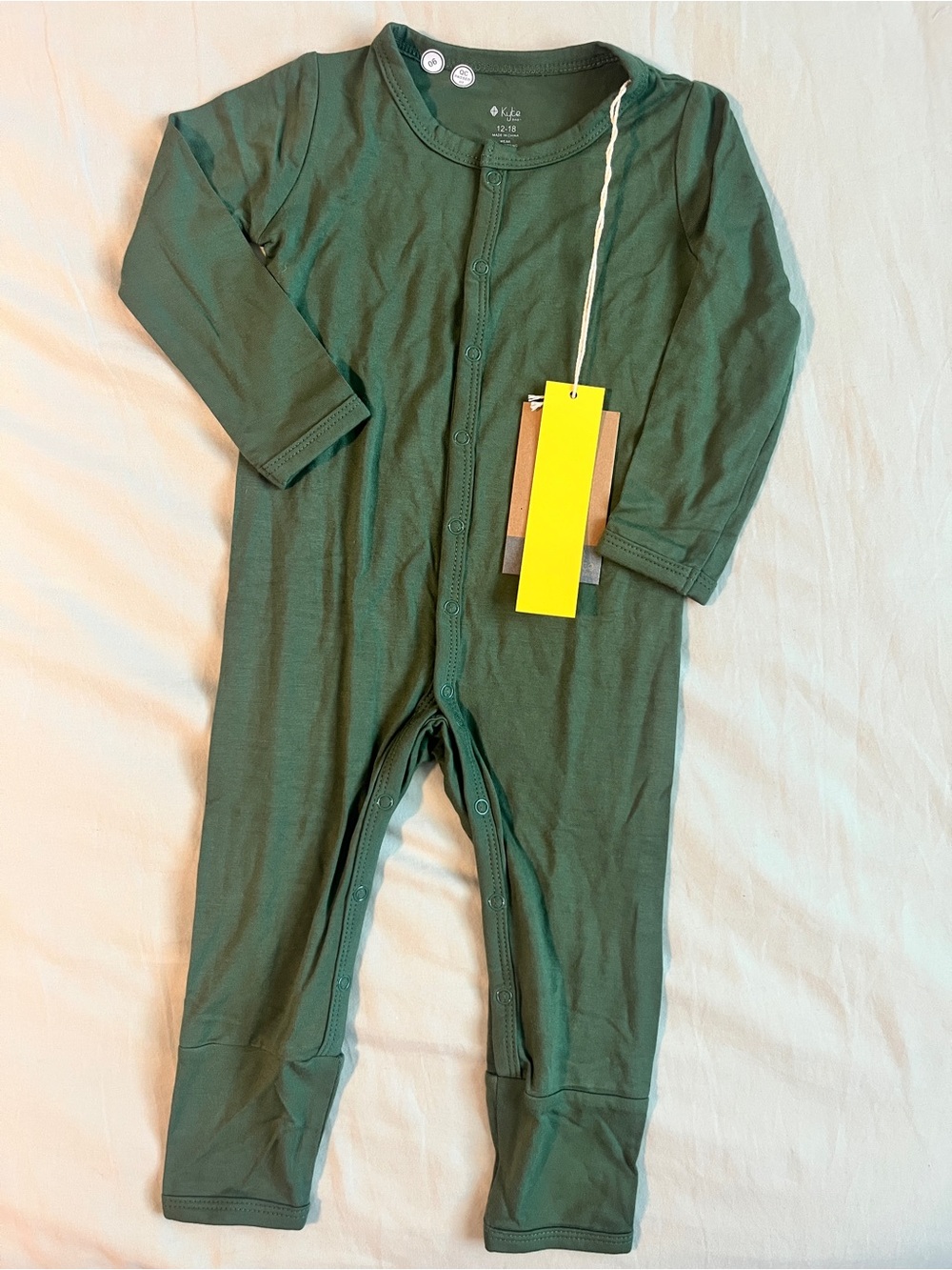 NWT Kyte Baby One-Piece Romper in Forest Green